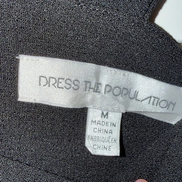 Dress the Population Black Midi Square Neck Dress - Picture 4 of 5